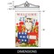 G128 Combo Pack Garden Flag Hanger 14IN & Garden Flag Welcome Kitten Patriotic Printed 12x18IN Double Sided